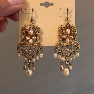 Macy’s Baroque Dangly Evening Earrings